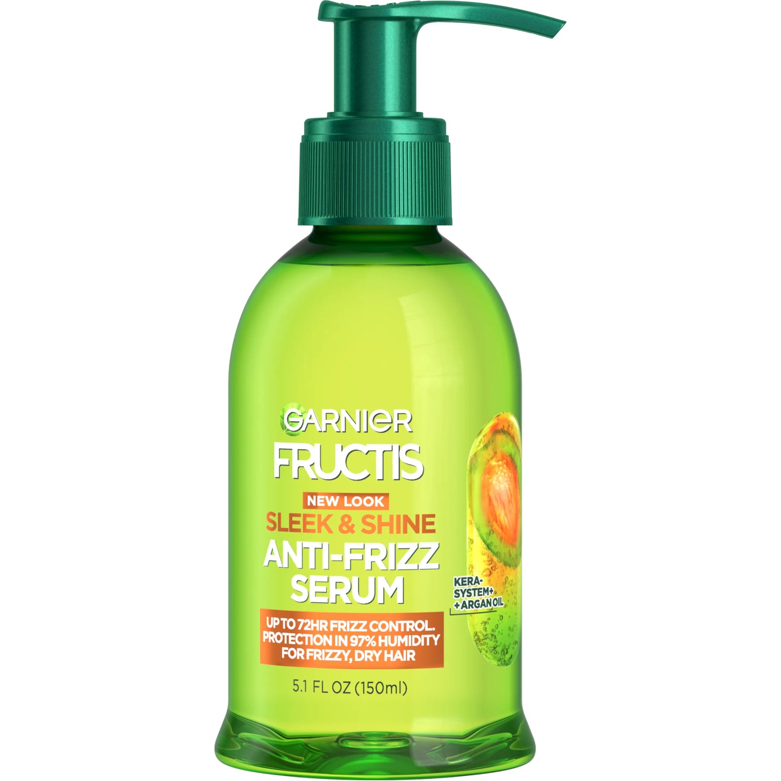 Fructis Frizz Control Hair Serum with Kera System Argan Oil, All Hair Types, 5.1