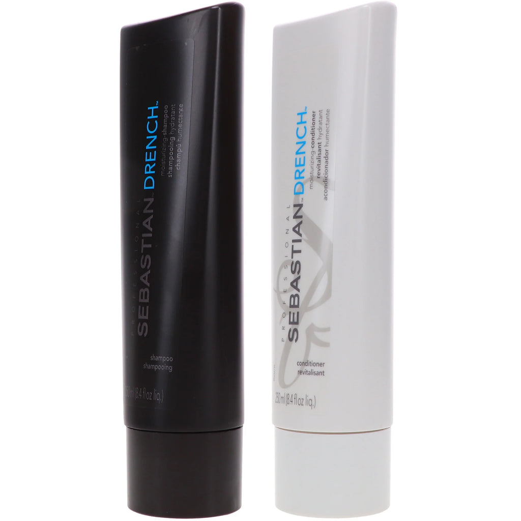 Sebastian Drench Moisturizing Shampoo 8.4 Oz & Drench Moisturizing Conditioner 8.4 Oz Combo Pack