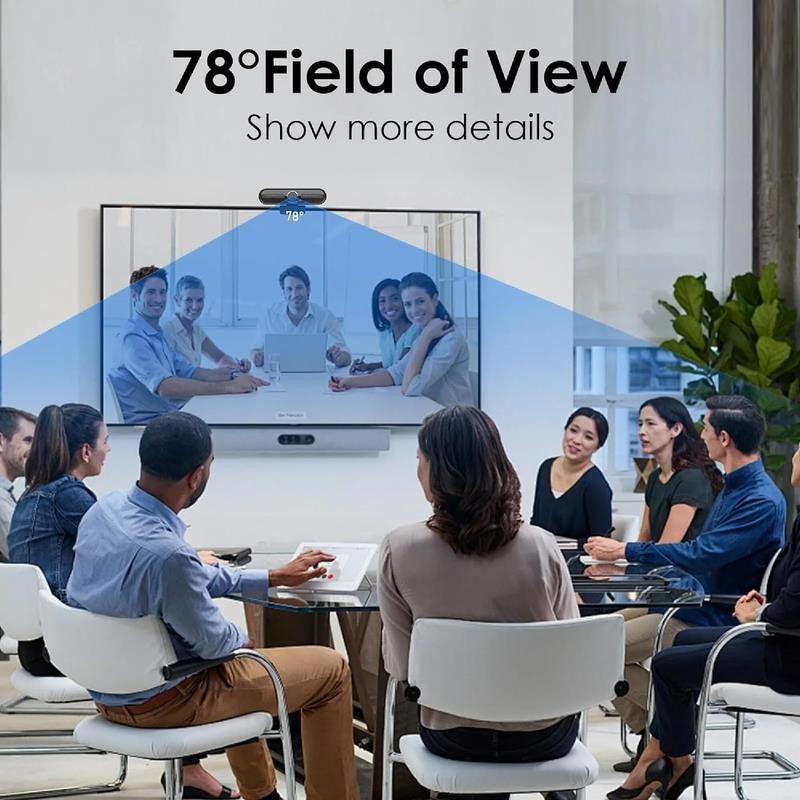 2K/1080P Webcam with 2 Microphones for Laptop Conference Streaming PC USB Web Ca