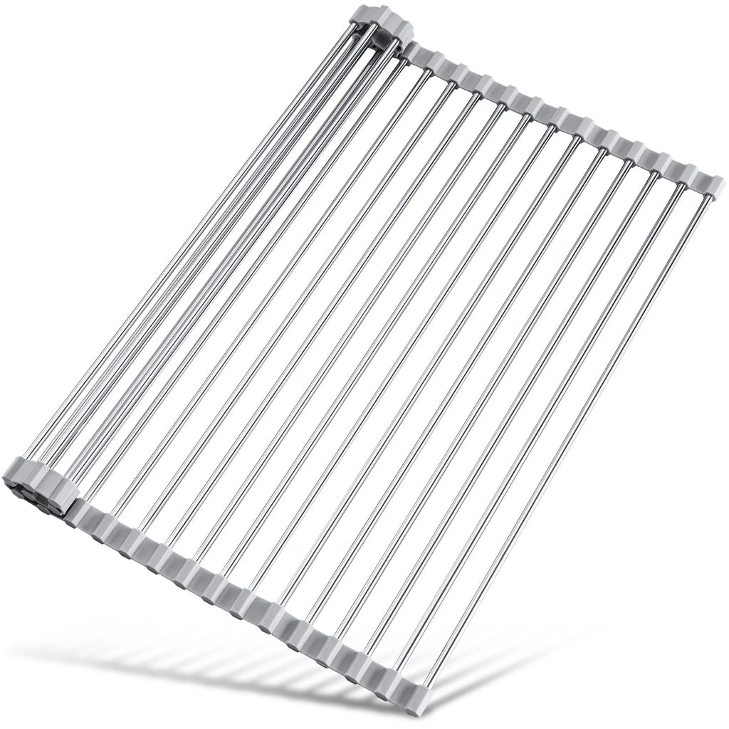 17.7" X 15.5" Roll up Dish Drying Rack, Large Dish Racks Multipurpose Foldable