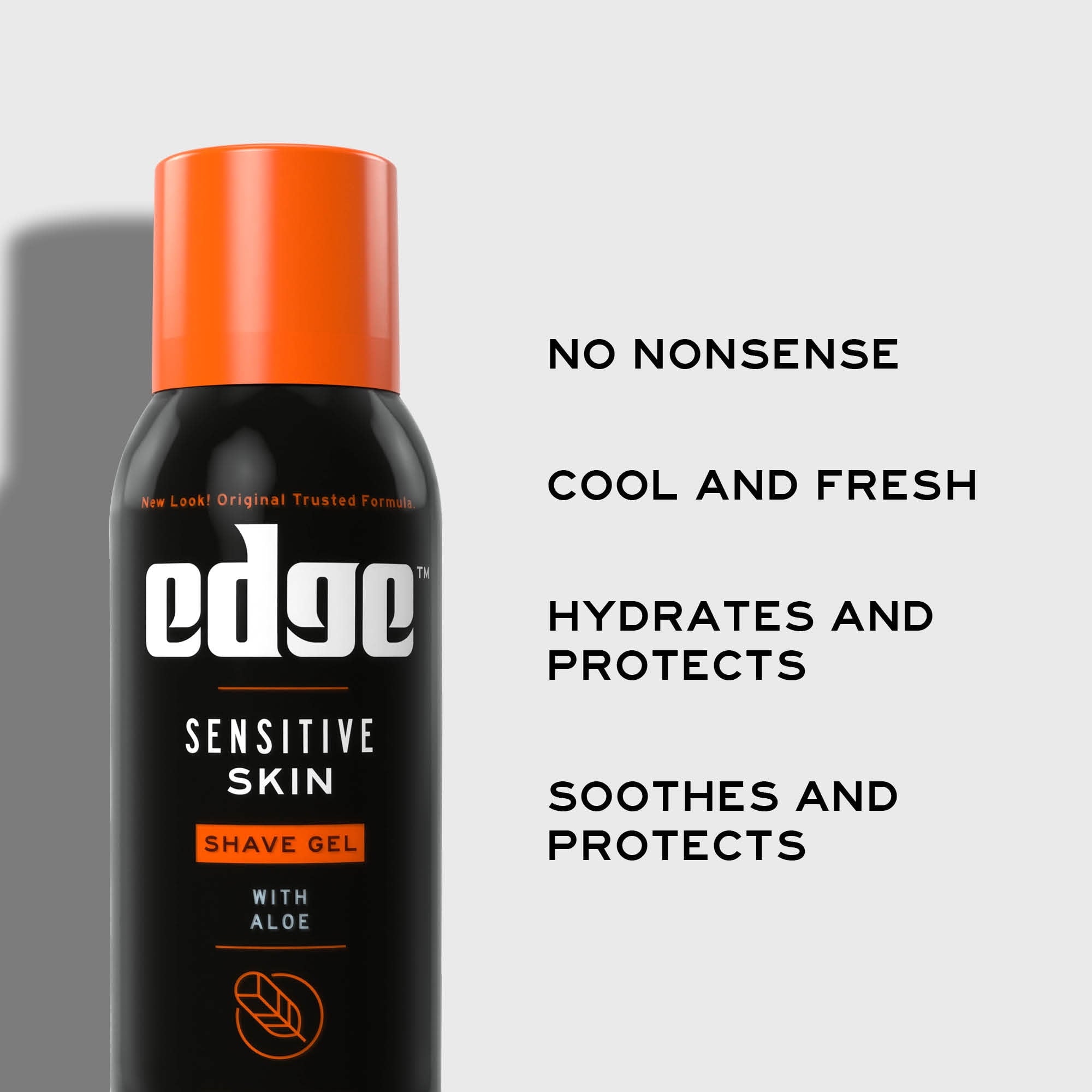 (8 Pack) Edge Sensitive Skin Shave Gel for Men with Aloe, Unscented, 2.75 Oz