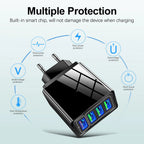 Sumllary Phone Charger Charge Charge Your Phone, 4X Faster Cell Phone Charger, Fast Charging Works ,For All Smartphones, Charging Station Plug