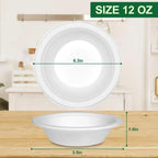 125 Pack 12Oz Paper Bowls Heavy-Duty,Dis