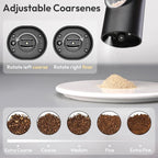 Electric Salt & Pepper Grinder, Automatic Spice Mill with Adjustable Coarseness,
