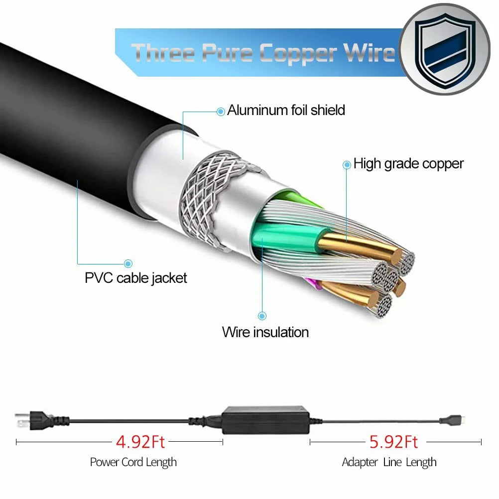 USB-C Power Adapter Charger for Acer Chromebook 15 CB515-1HT-P39B CB515-1HT-C2AE CB515-1HT-P6W6 CB515-1H-C3MD