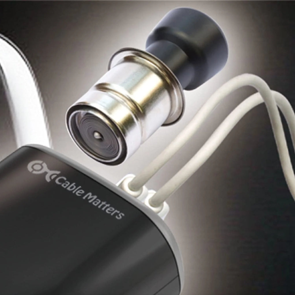 17W 3.4A Car Charger with Lighter Socket and Dual USB Charging Ports