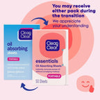 Essentials Oil Absorbing Sheets for Oily Skin, 50 Ct