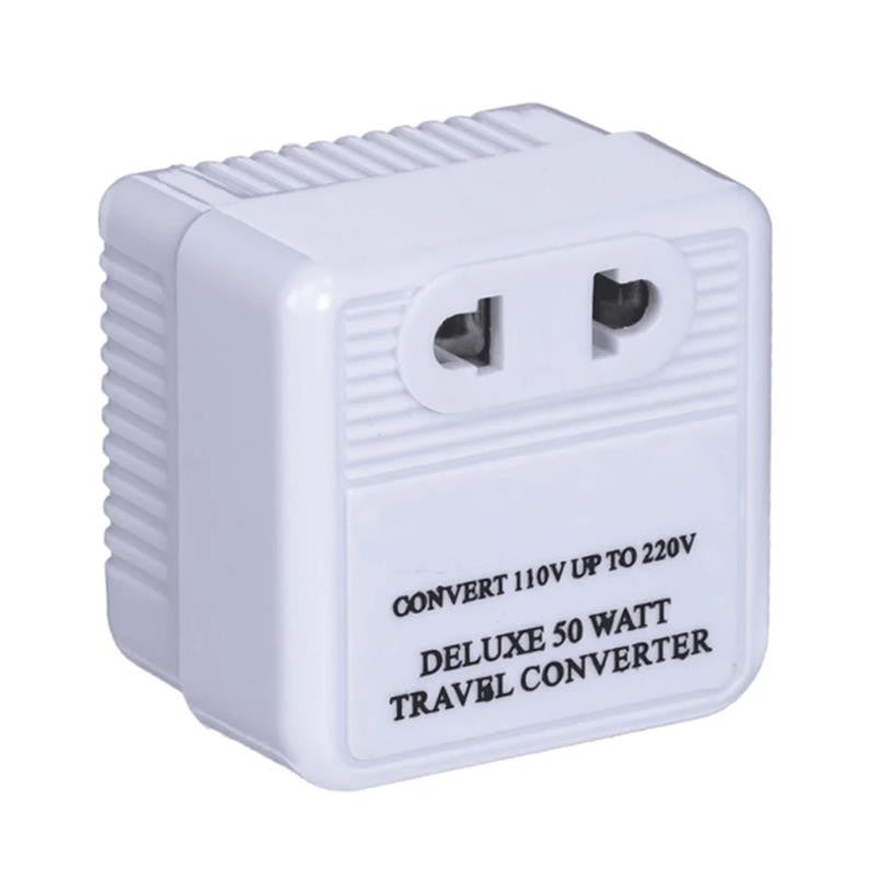 110V to 220V STEP up VOLTAGE CONVERTER 50W TRANSFORMER US CHARGER PLUG ADAPTER !