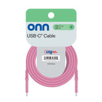 Onn 6Ft USB-C to USB-C Charging Cable, Fast Charging, USB-IF Certified, Pink - Compatible with Iphone 16 Series, Iphone 15 Series, Samsung Galaxy, Note, Pixel Devices Ipad Pro, & More