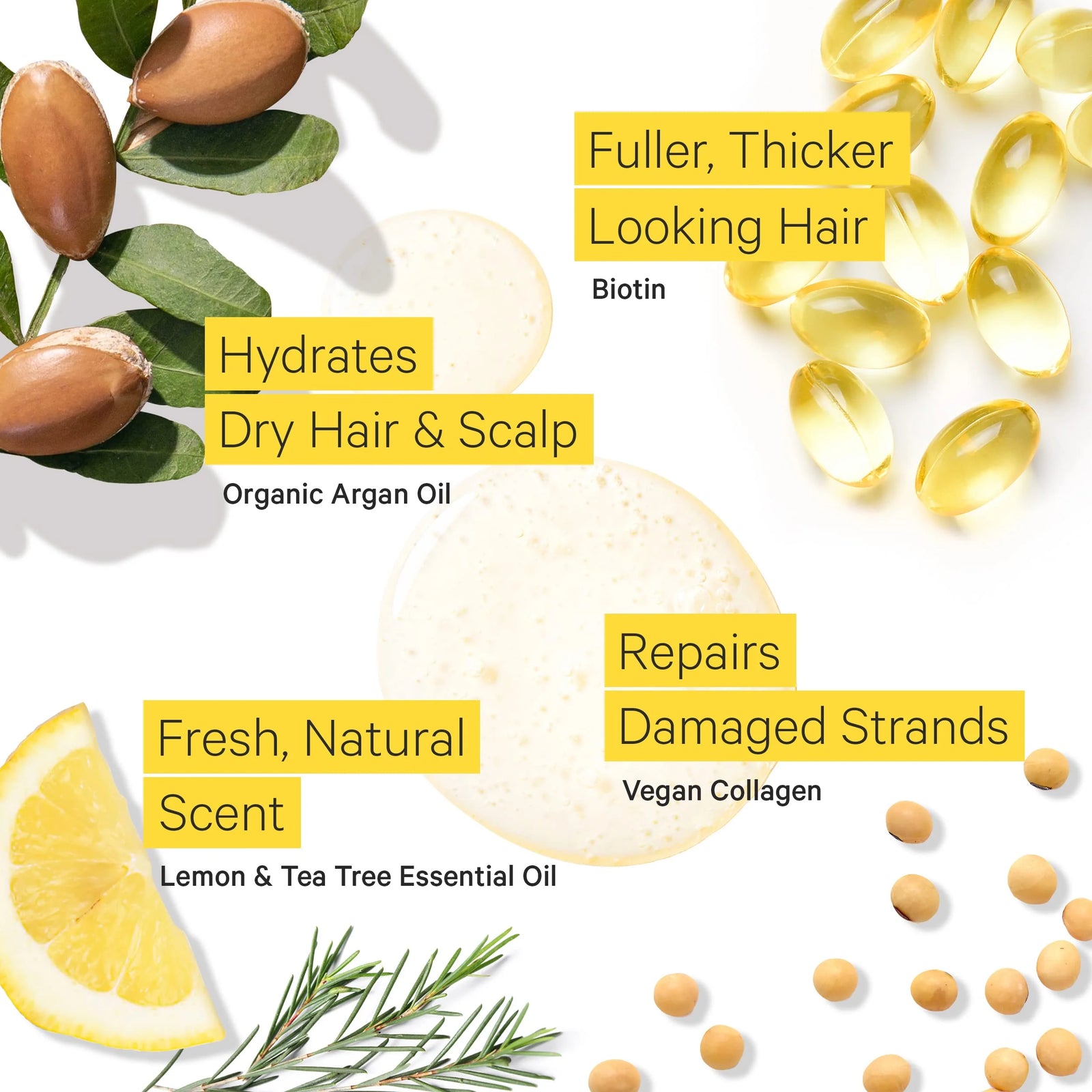 Biotin Shampoo - Biotin and Collagen Shampoo, Volumizing Hair Thickening Shampoo