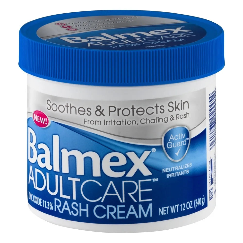 Balmex Adult Care Cream Soothes and Protects Skin from Irritation, Chaffing, and Rash, 12 Oz, Tub