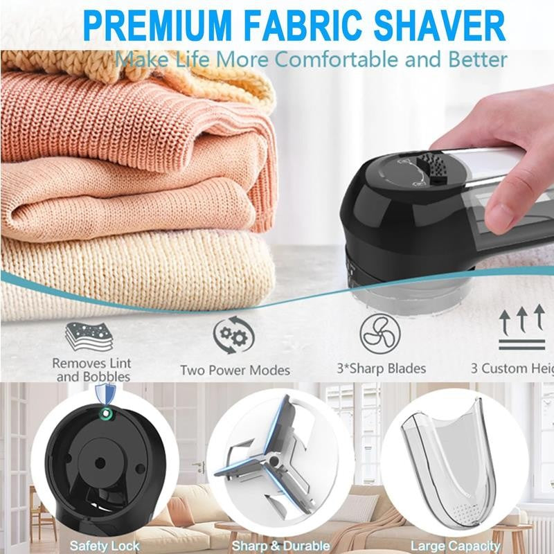 Fabric Lint Shaver - Fuzz Remover, AC 120V Electric Sweater Shaver, Efficiently