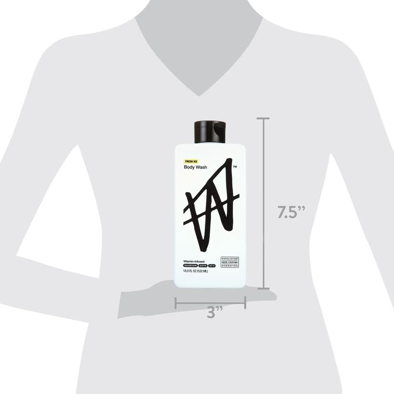 By Jake Paul Body Ash - Exfoliating - Hydrating - Fresh Ice - 18 Fl Oz