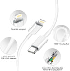 Jucdeke Iphone 14 13 12 11 Super Fast Charger-High Speed Iphone Charger-2-Pack 20W PD USB C 6FT Wall Charger Compatible with Iphone 14/13/13Pro/12/12 Pro/11/11Pro/Xs/Max/Xr/X/8/8 Plus