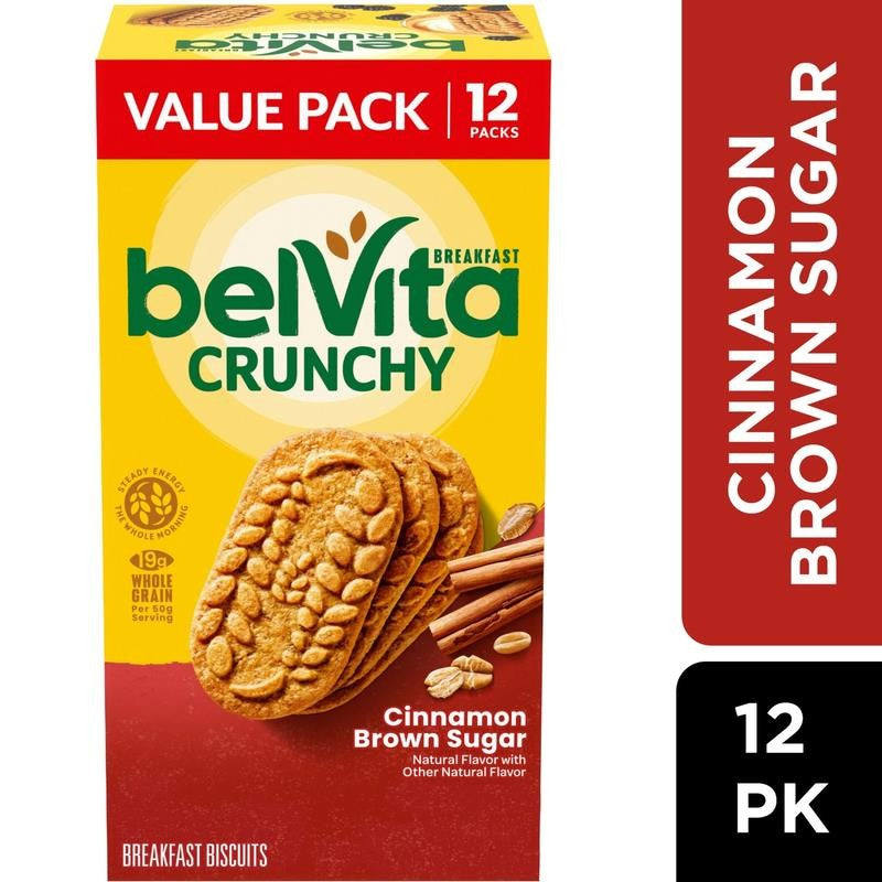 Cinnamon Brown Sugar Breakfast Biscuits, Value Pack, 12 Packs (4 Biscuits per Pa