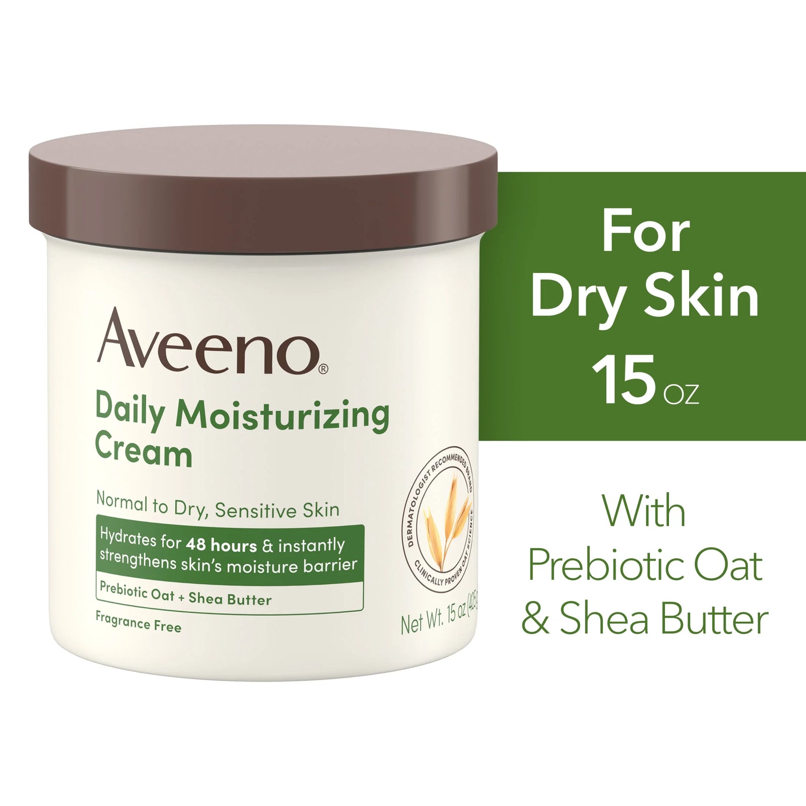 Daily Moisturizing Body Cream Lotion for Normal, Dry, Sensitive Skin, 15 Oz