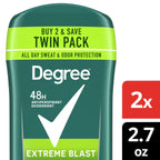 Antiperspirant Deodorant for Men Extreme Blast, Twin Pack, 2.7 Oz