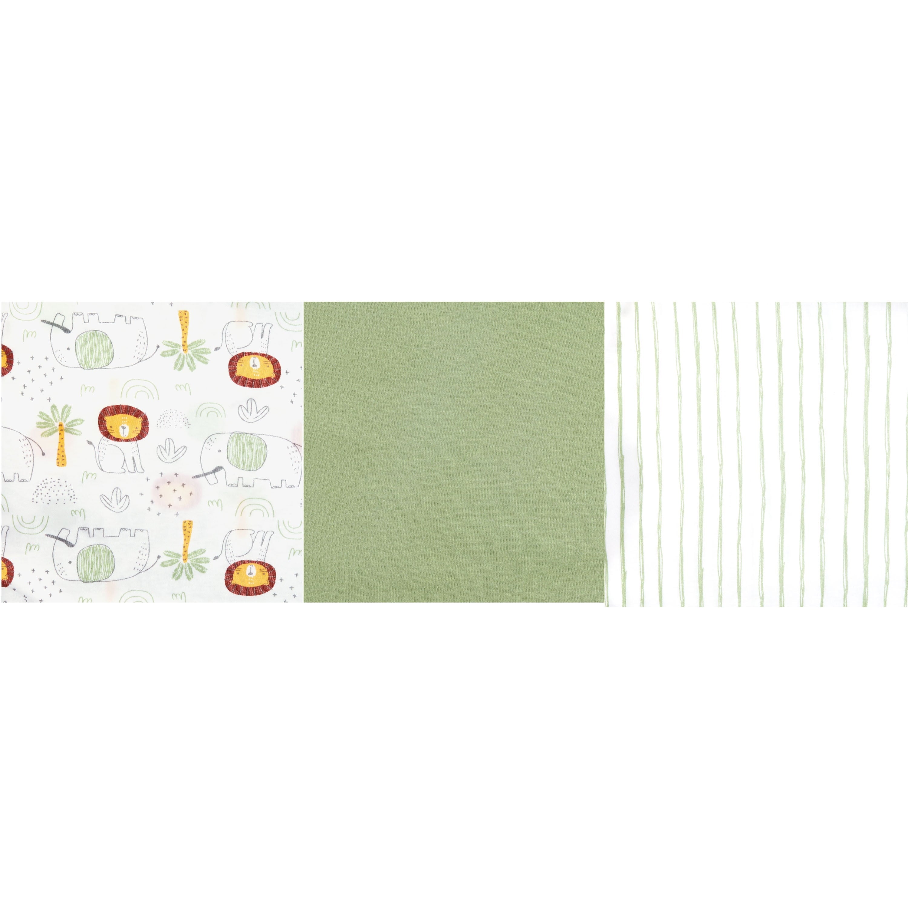 Parent'S Choice 100% Cotton 3-Pack Adjustable Baby Wrap Swaddles for Boys or Girls, Jungle Print, 22" X 27"
