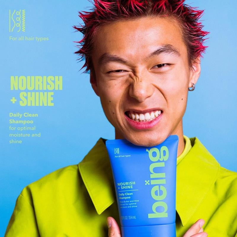 Being NOURISH + SHINE Daily Clean Shampoo with Shea Butter and Aloe Extract, 12
