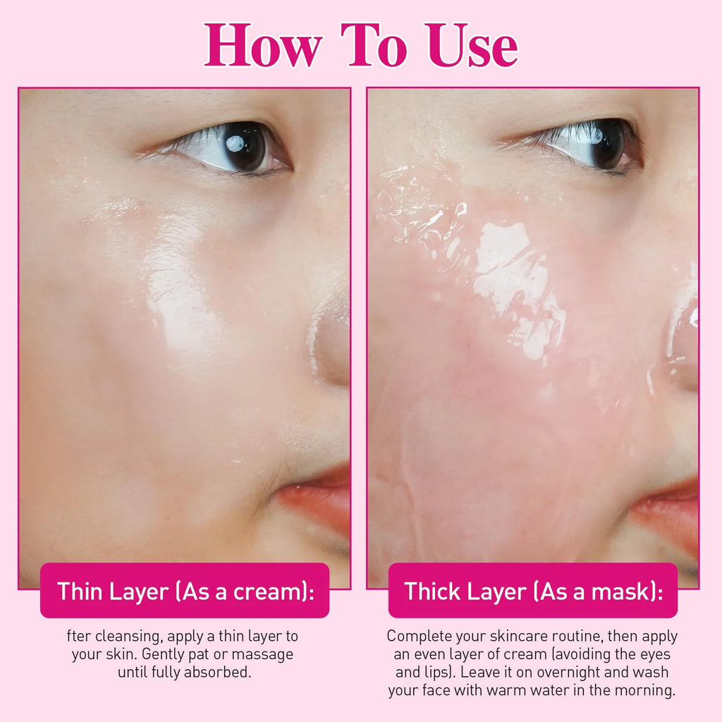 (2 Pack)  Collagen Jelly Cream, Deep Moisturizer, Anti-Aging Hydrator, Clean Skincare, Boosts Elasticity, Skin Rejuvenation, 3.38 Fl Oz