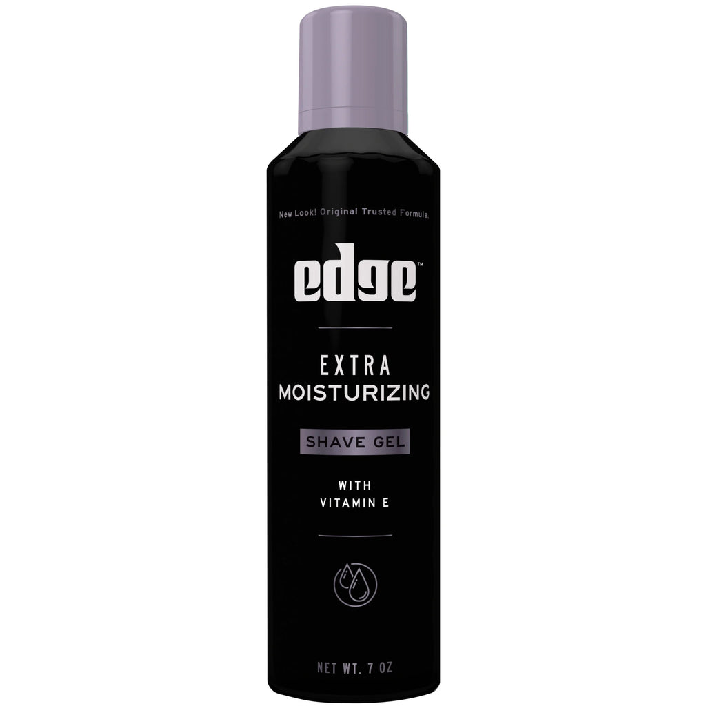 (3 Pack) Edge Extra Moisturizing Shave Gel for Men with Vitamin E, Fresh Scent, 7 Oz