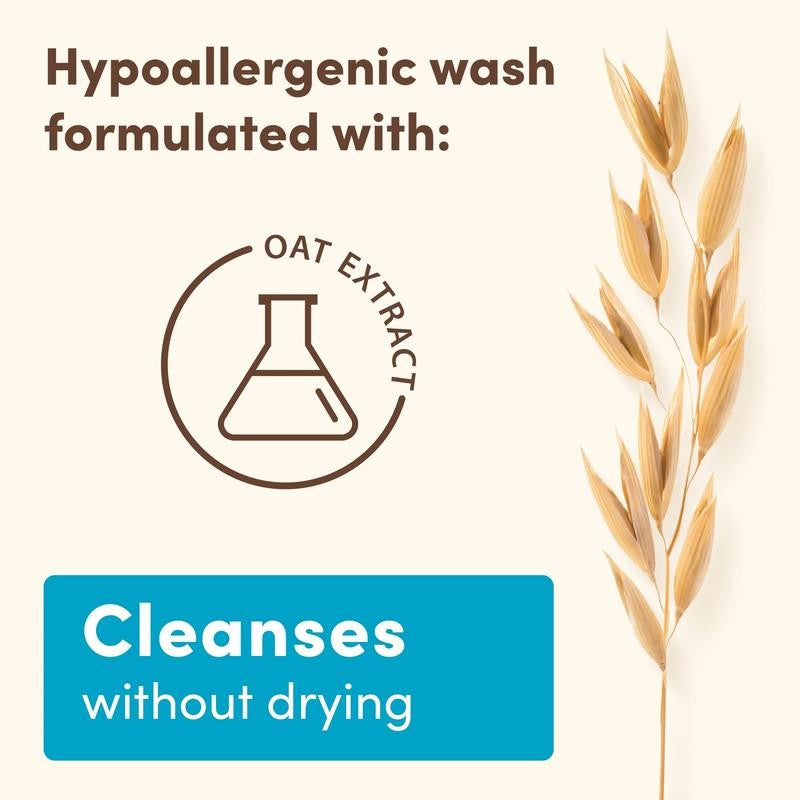 Baby Daily Moisture Bath Body Wash & Shampoo, Liquid Soap, Oat Extract, 18 Fl Oz