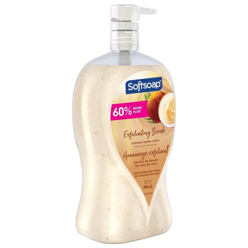 Exfoliating Body Wash, All Skin Types, Coconut Butter, 32 Fl Oz Bottle