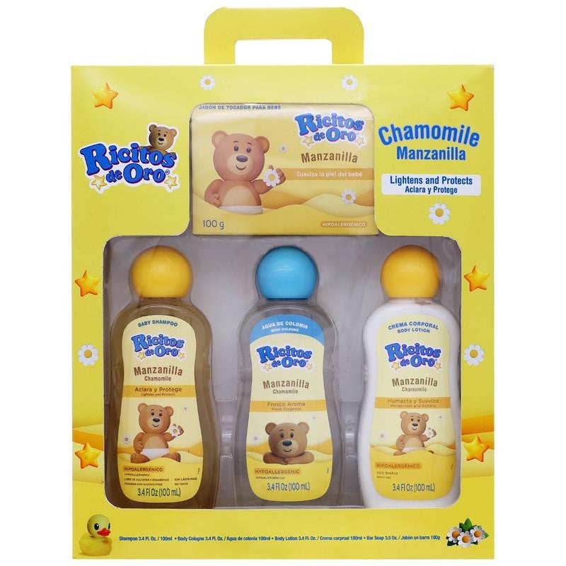 Chamomile Baby Kit, Shampoo, Soap, Lotion and Body Cologne, 4 Pieces 1 Box