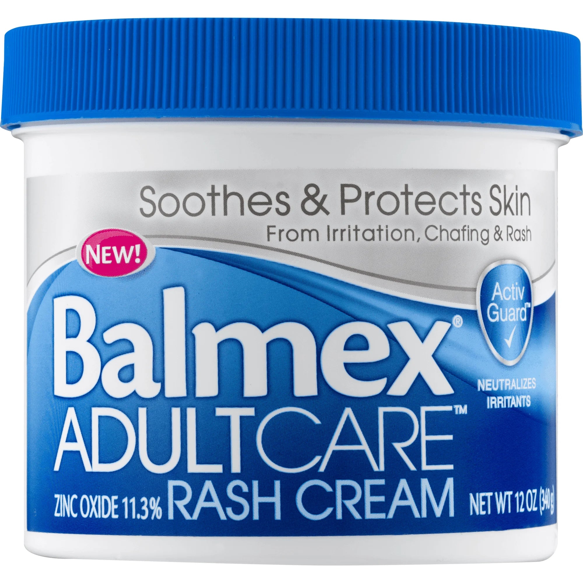 Balmex Adult Care Cream Soothes and Protects Skin from Irritation, Chaffing, and Rash, 12 Oz, Tub