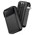 38800Mah Portable Charger Power Bank with Built-In Cable and AC Wall Plug,22.5W