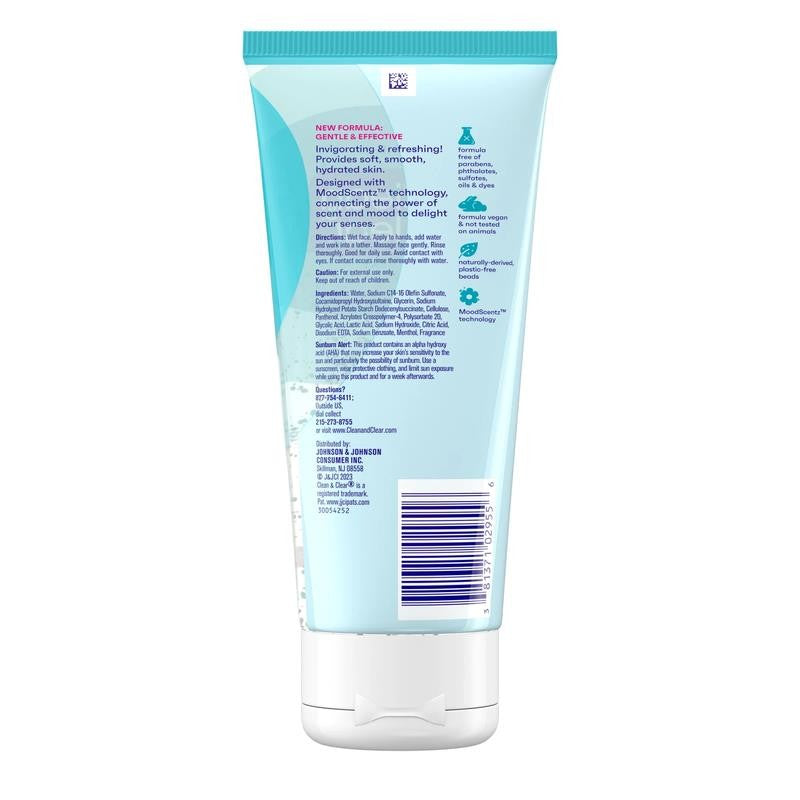 Clean Clear Oil-Free Deep Action Exfoliating Acne Face Scrub, Facial Cleanser An