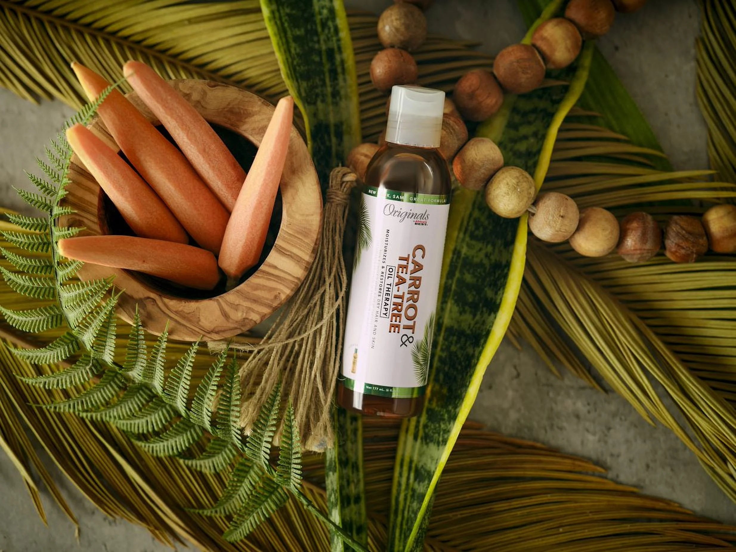 Originals by Africa’S Best Carrot & Tea Tree Oil Therapy for Dry Hair and Skin, 6 Fl Oz, Moisturizing, Unisex,