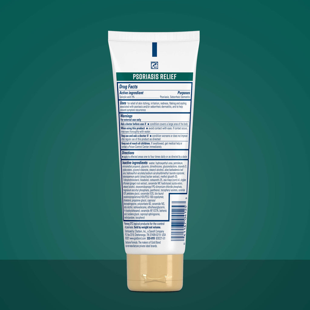Gold Bond Psoriasis Multi-Symptom Relief Hand and Body Lotion & Cream for Itchy, Dry Skin with 3% Salicylic Acid, 4 Oz.