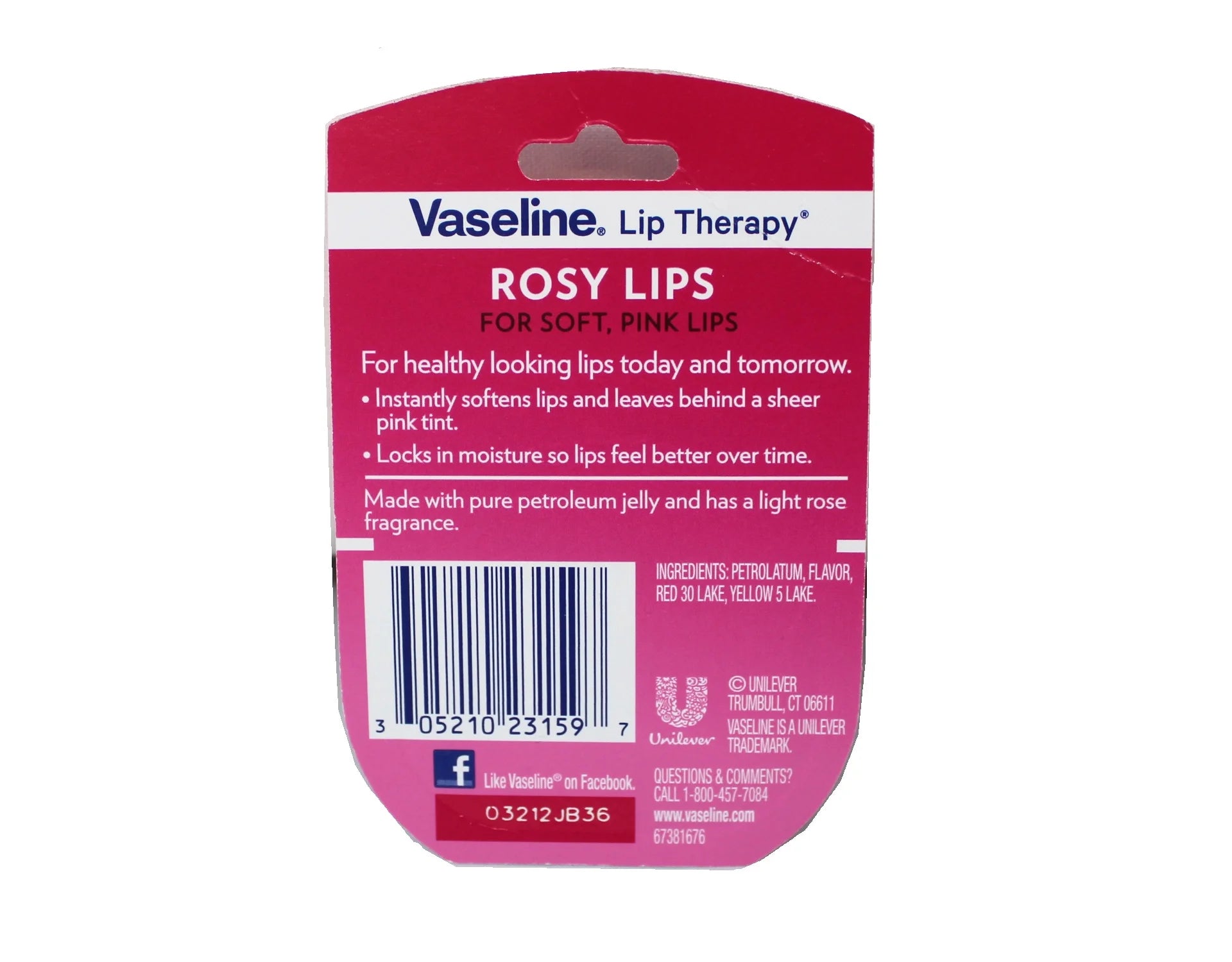 Vaseline Lip Therapy Tinted Lip Balm Mini, Rosy 0.25 Oz