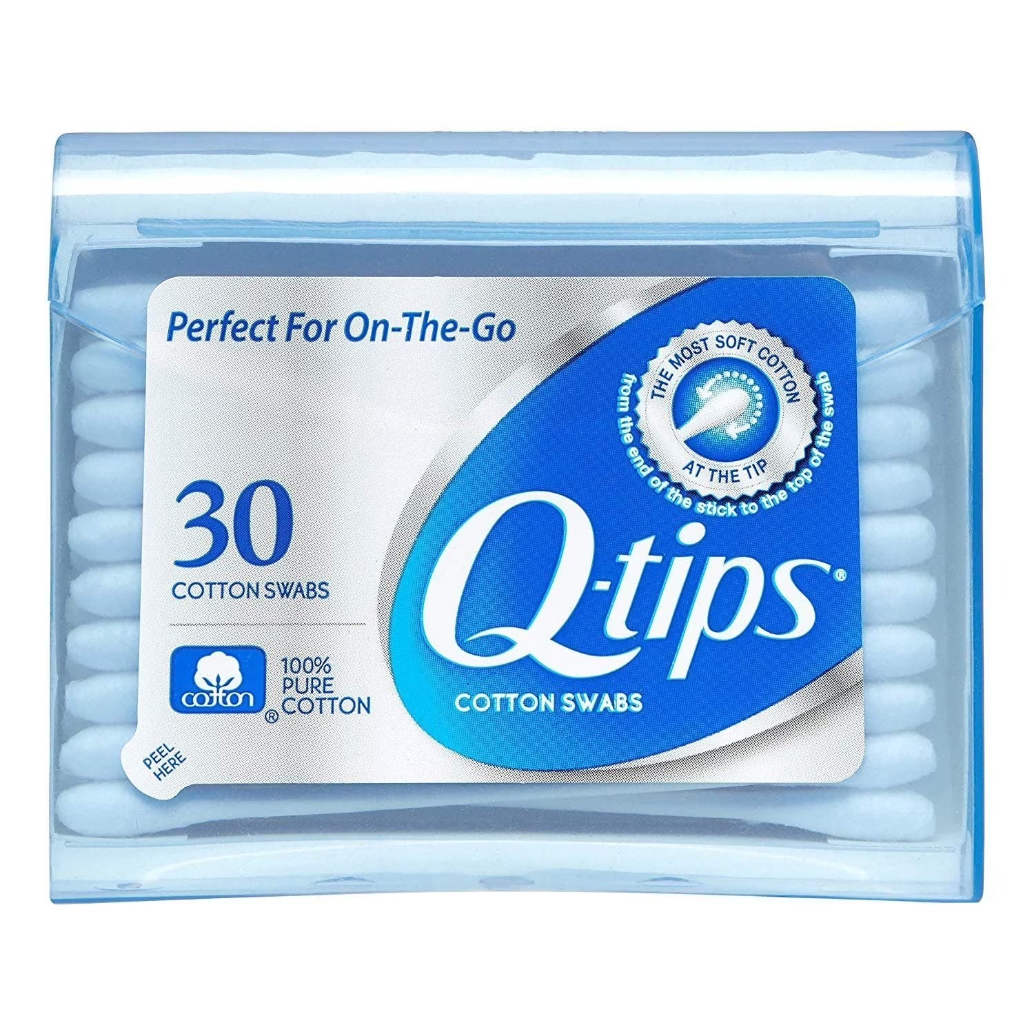 8 Pack Q-Tips Cotton Swabs Travel Size, 30 Ct