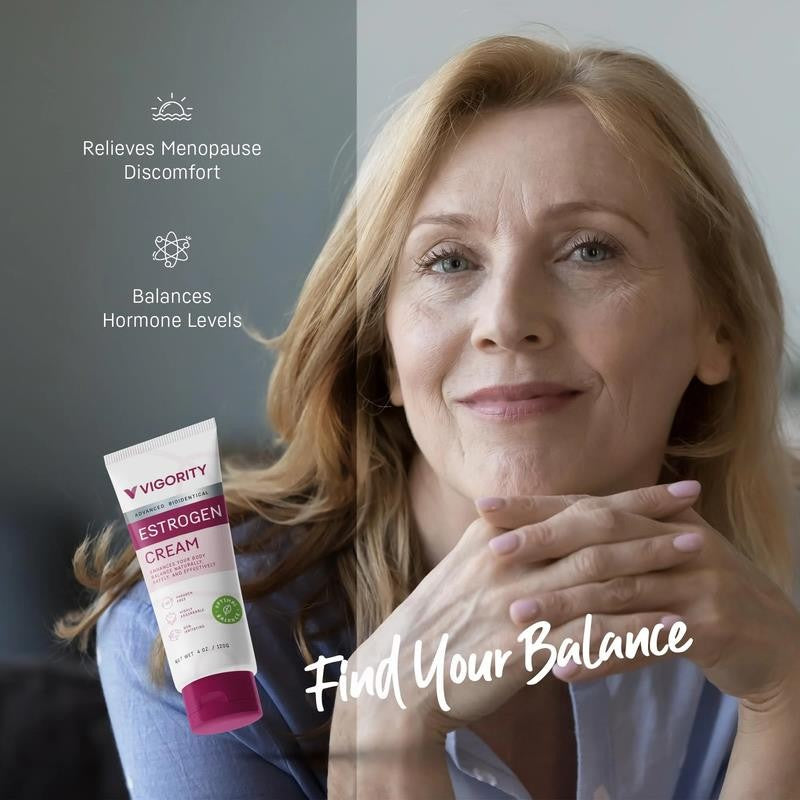 Estrogen Cream Natural Bioidentical Hot Flashes Menopause Relief 4 Oz