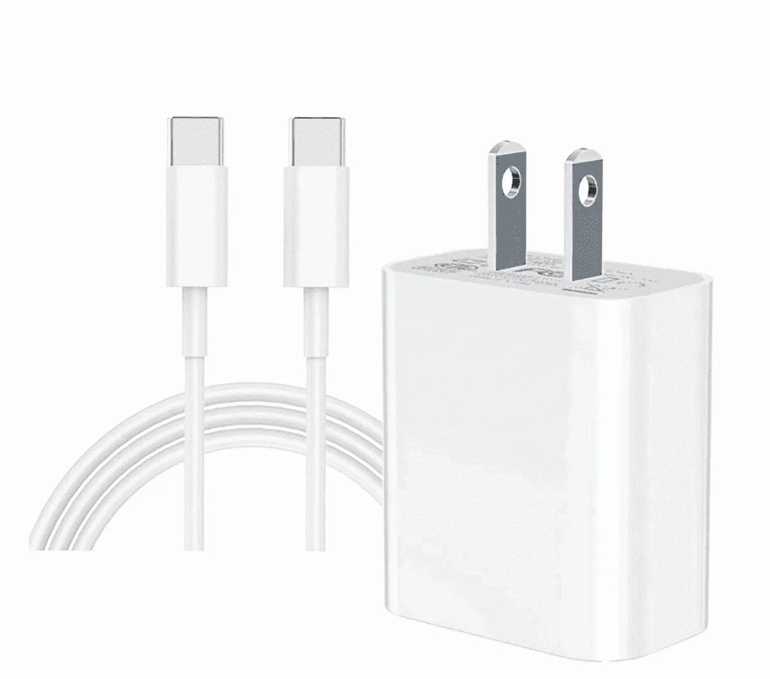 For Iphone 15 16 Android Phone Fast Charger 20W PD USB C Wall Charger with 3FT Fast Charging Cable Compatible Iphone