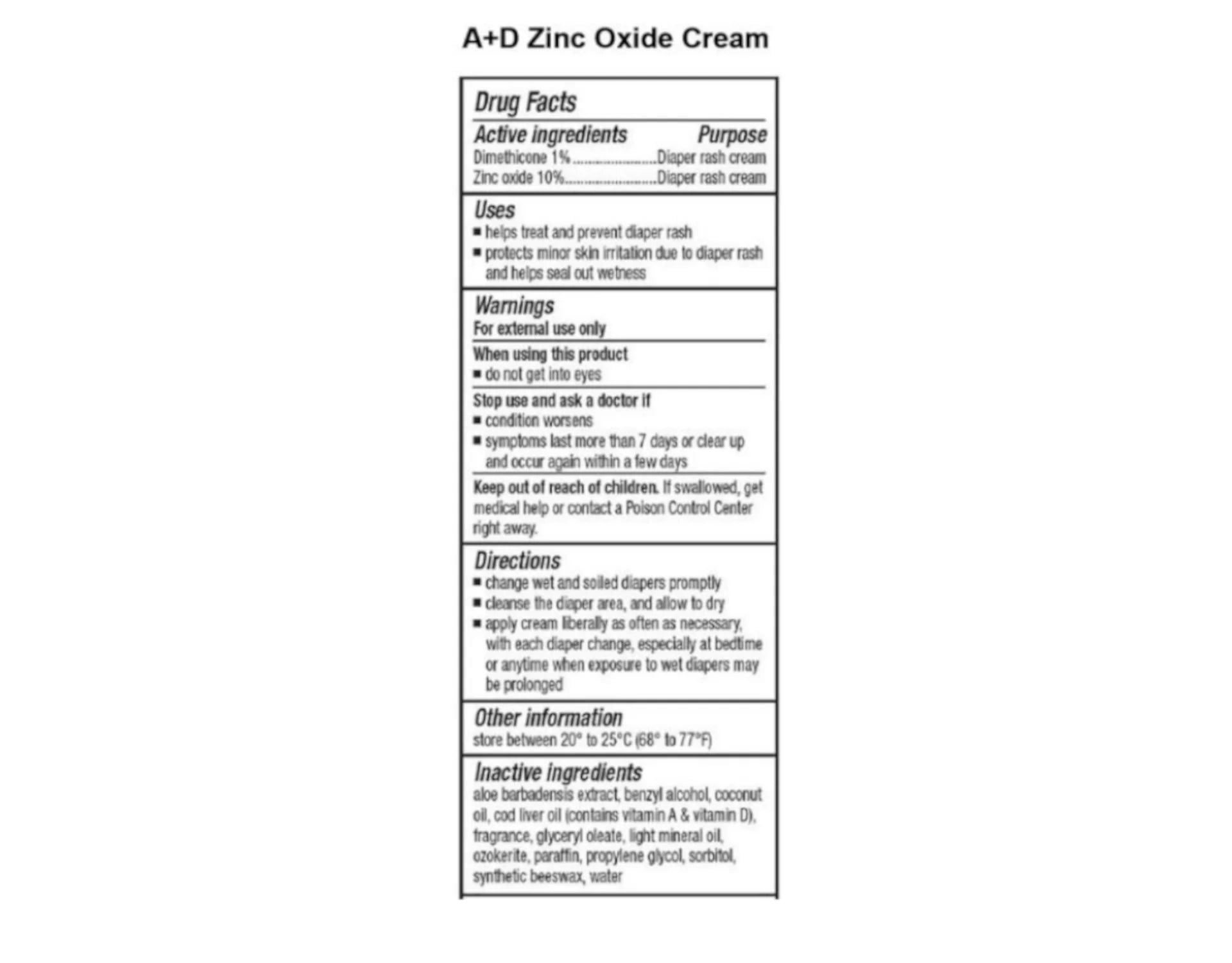 4 Pack A+D Diaper Rash Cream with Aloe Diaper Rash Cream 4 Oz Each