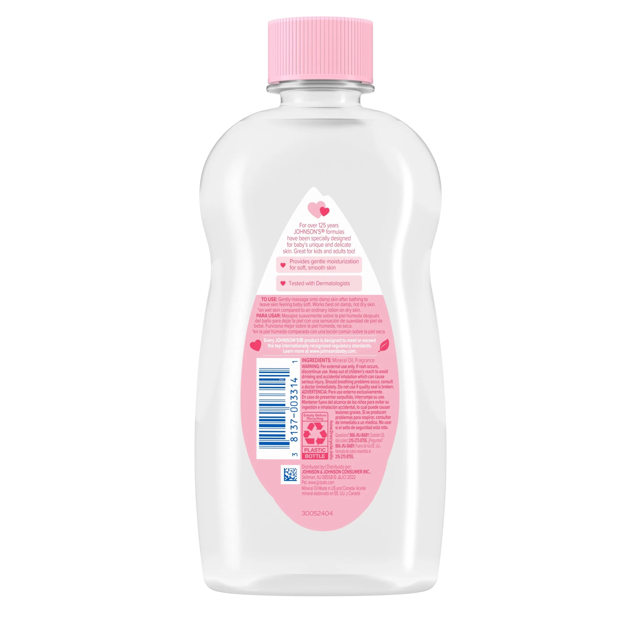 Johnson'S Baby Body Moisturizing Oil, Liquid Mineral Oil for Baby Massage, Original, 14 Fl Oz