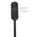 12FT 16AWG 2 Prong Black Indoor Household Extension Cord, 125V, 13A