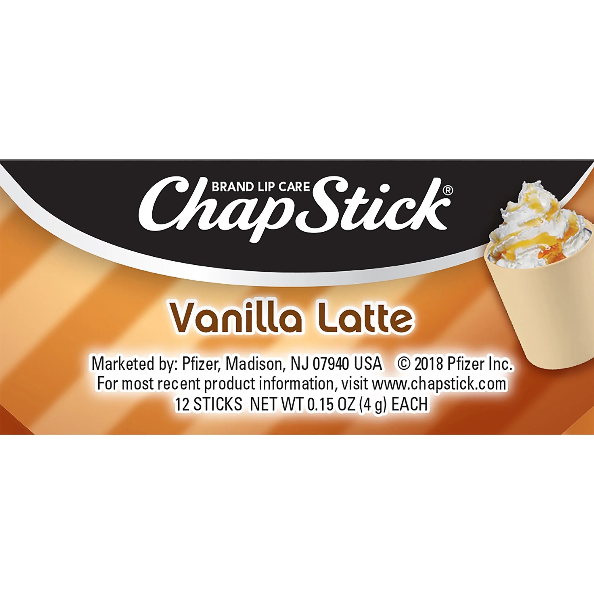 Chapstick Vanilla Latte Flavored Lip Balm Tube - 0.15 Oz