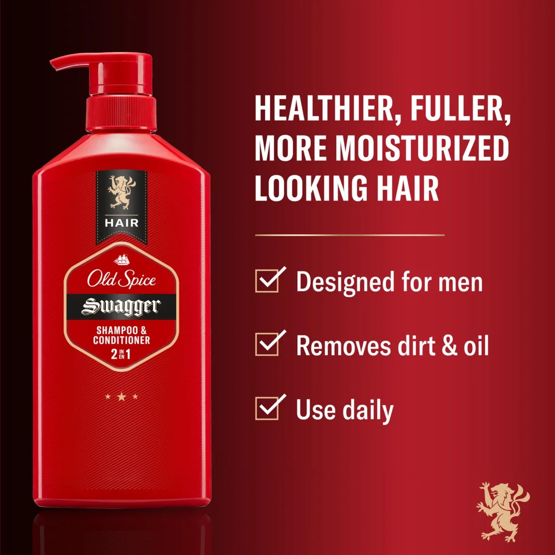 2In1 Mens Shampoo and Conditioner, Moisturizing, Swagger 21.9 Fl Oz