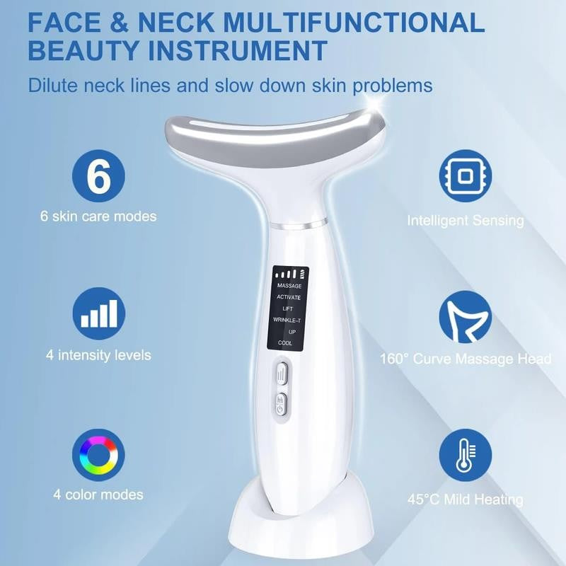 Facial and Neck Beauty Device, Skin Care Face Massager, Multifunctiona