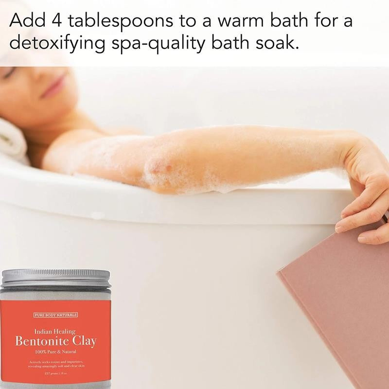 Bentonite Clay Powder for DIY Detox Body & Face Mask, Indian Healing Clay By