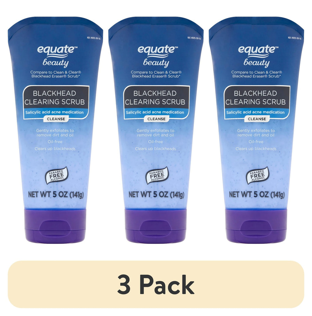 (3 Pack) Blackhead Clearing Scrub with 2% Salicylic Acid for Acne Care, 5 Oz, C