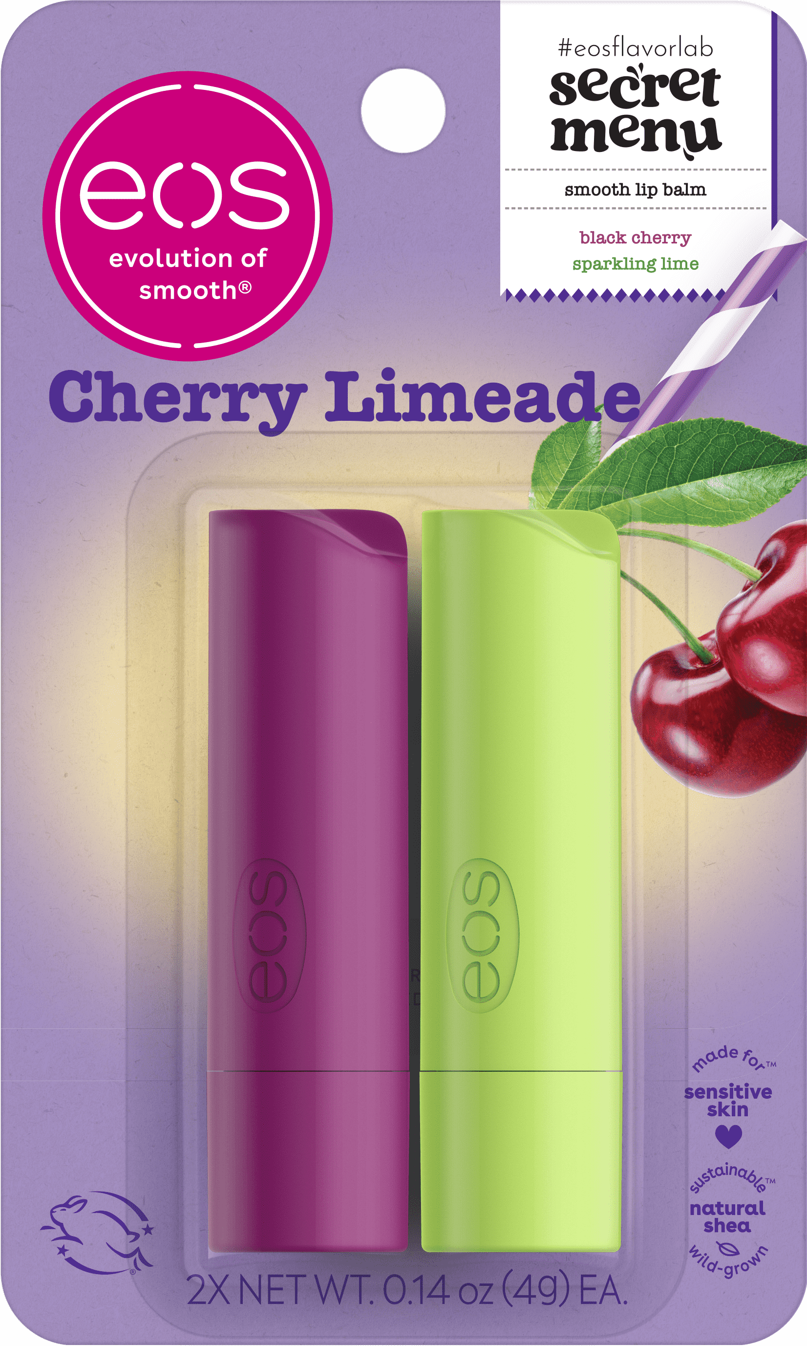 Eos Cherry Limeade Lip Balm Stick - 0.28Oz/2Pk