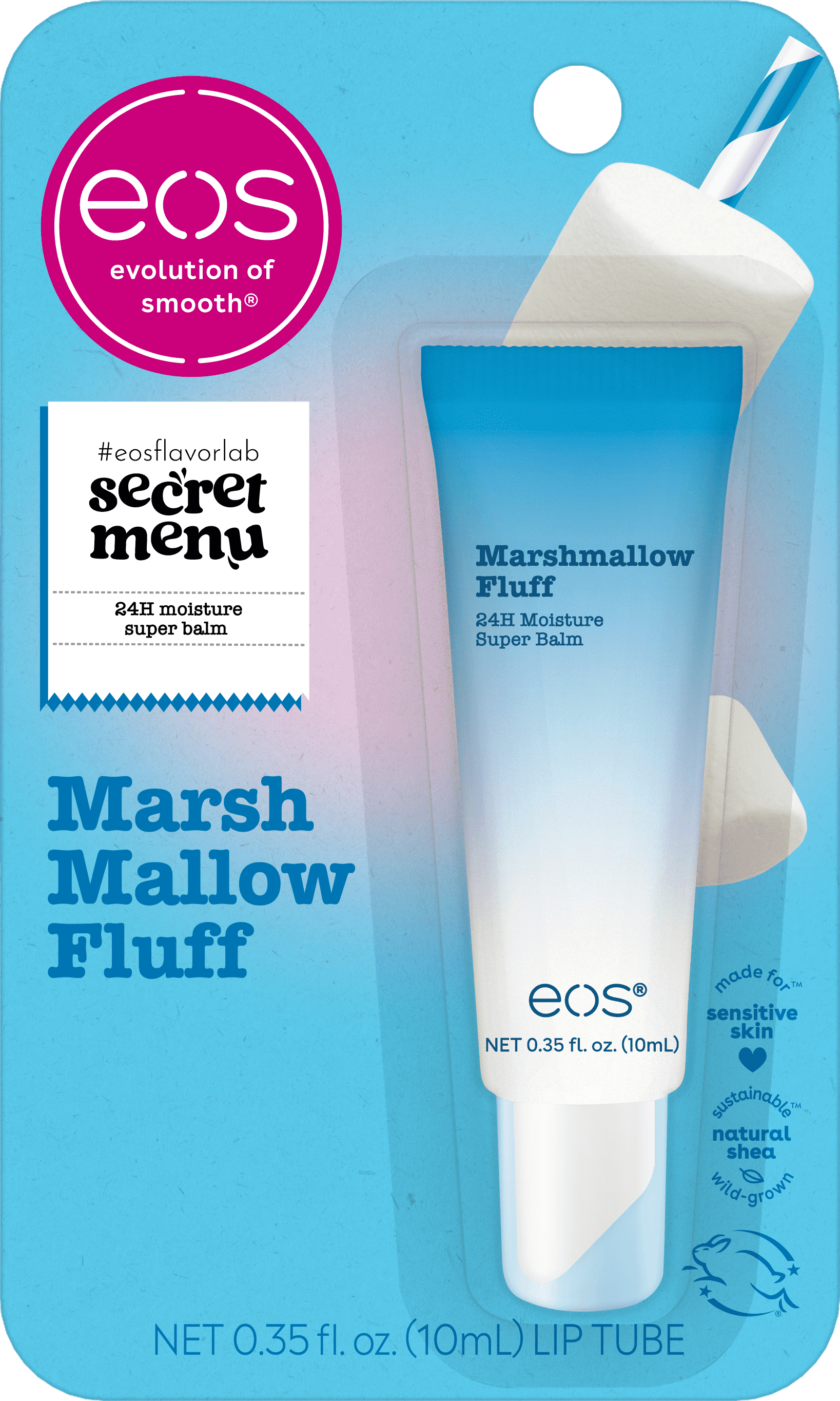 24H Moisture Super Balm Marshmallow Fluff Lip Mask & Treatment Skincare 0.35 Fl Oz