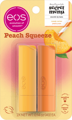 Eos Peach Squeeze Lip Balm Stick - 0.28Oz/2Pk