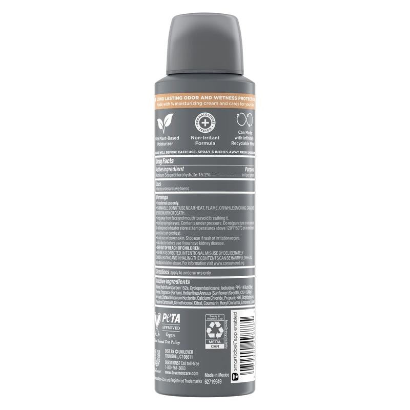 Dry Spray Antiperspirant Deodorant for Men Cedarwood + Tonka, 3.8 Oz