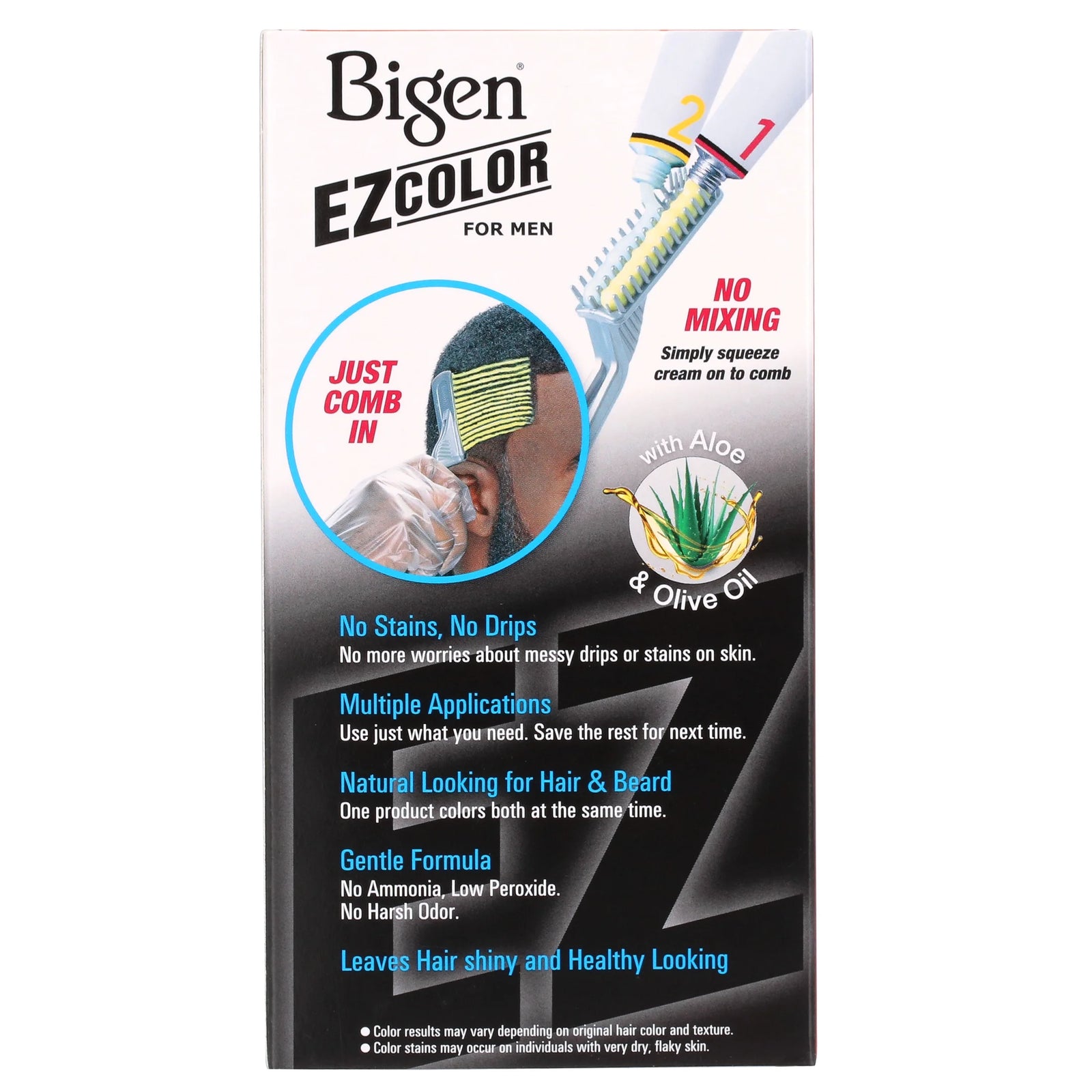 EZ Color for Men, Jet Black, M1, Permanent Hair Color
